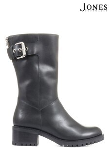Jones Bootmaker Womens Black Lacee Leather Calf Boots (T46947) | ₪ 768