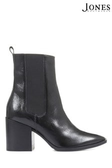 Jones Bootmaker Womens Black Clelia Block Heel Chelsea Boots (T46955) | €72