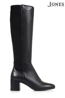 Jones Bootmaker Women's Black Bari Leather Knee-Boots (T46958) | 253 €