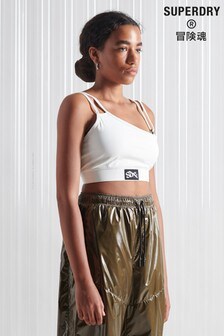 Superdry White Limited Edition SDX Sesh Crop Top (T47011) | €12.50