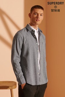 Superdry Grey Cult Studios Limited Edition Casual Long-Sleeve Shirt (T47184) | ₪ 256