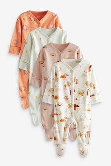  (T47297) | HK$183 - HK$216 宇宙圖案彩虹印花 - 4件裝連身睡衣 (0個月至2歲)