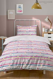 Copenhagen Home Kids Mini Scandi Waves Duvet Cover And Pillowcase Set (T47421) | kr270 - kr370