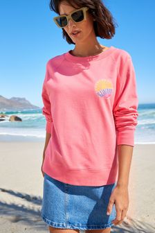 Pink Sunshine Graphic Sweatshirt (T47497) | R367