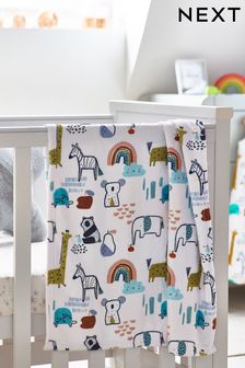 Multi Baby Jungle Fleece Blanket (T47566) | DKK84