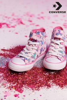 Розовые кроссовки с единорогами Converse Junior 1v (T47793) | €49