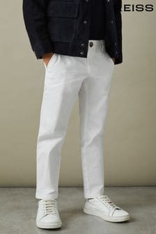 Reiss White Pitch 9-14 yrs Slim Fit Casual Chinos (T47806) | $64