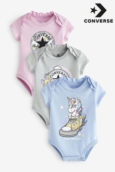 Converse Baby Pink Unicorn Bodysuit 3 Pack (T47816) | €32