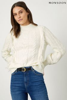 Monsoon Pullover mit Zopfmuster, Natur (T48786) | 81 €