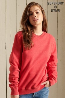 Superdry Red Organic Cotton Vintage Logo Crew Sweatshirt (T48944) | ₪ 186