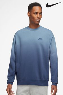 Nike Navy Club+ Fleece Dip Dye Crew Sweatshirt (T49210) | 81 €