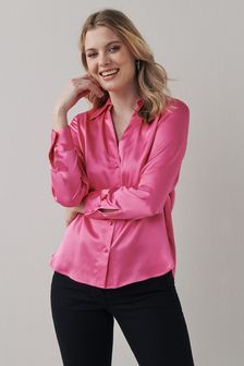 Pink Satin Shirt (T49324) | kr357