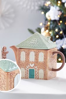 Brown Gingerbread House Teapot (T49388) | kr290