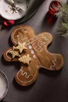 Cream Medium Serve Board Gingerbread (T49413) | OMR9