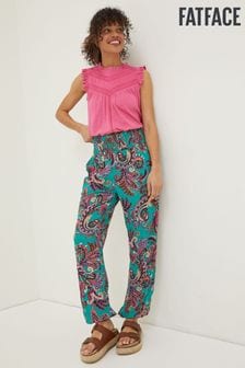 FatFace Green Festival Shirred Trousers (T49489) | €23