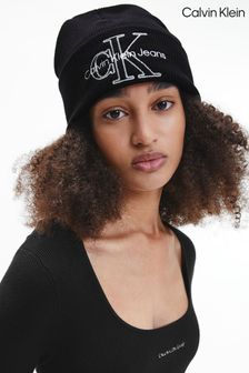 Črna beanie kapa z vezenino Calvin Klein (T 49549) | €43