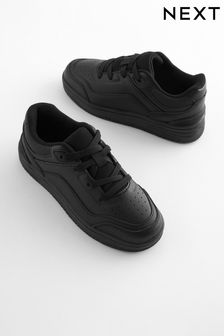 Črna - Usnjeni šolski čevlji z vezalkami (T49794) | €35 - €45