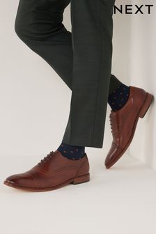 Hellbraun - Oxford-Schuhe aus Leder mit Zehenkappe (T49801) | 83 €