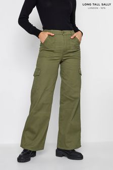 Zelena - Long Tall Sally ohlapne vsestranske hlače (T49980) | €43