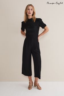 Phase Eight Black Wide Leg Audrea Culottes (T50406) | OMR41