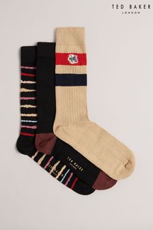 Ted Baker Natural Blakone Assorted Three Pack Of Socks (T50478) | 34 €