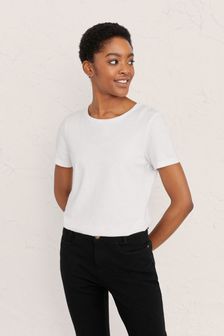 Seasalt Petite White Short Sleeve Crew Neck Cotton T-Shirt (T50554) | 35 €