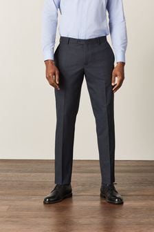Navy Slim Fit Check Suit: Trousers (T50831) | €15