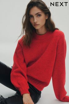 Rdeča - Premium 100% volnen pulover neppy (T50966) | €46