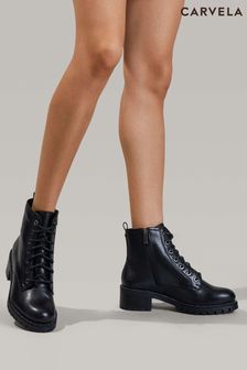 Carvela Treaty Lace Up Black Boots (T50984) | kr2 910