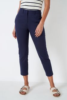 Crew Clothing Company Blue Cotton Fitted Casual Trousers (T51061) | €37