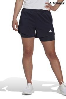 adidas Blue 2-In-1 Womens Shorts (T51324) | $45