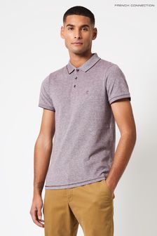 French Connection Purple Birdseye Single Tipped Shirt (T51327) | SGD 48