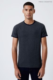 French Connection Charcoal/Grey 2 Pack Ringer T-Shirt (T51338) | OMR18