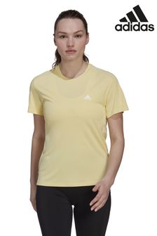 adidas Yellow Run It Running T-Shirt (T51421) | $42