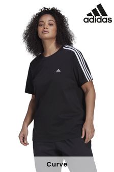 adidas Black Curve Essentials Slim 3-Stripes T-Shirt (T51448) | 34 €