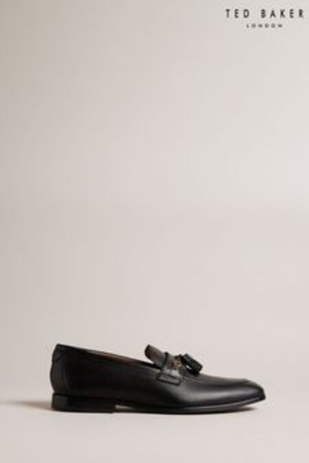 حذاء سهل اللبس أسود جلد بحلية Ainsly من Ted Baker (T51462) | 70 ر.ع