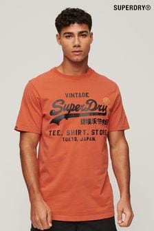 Superdry Orange Vintage Logo Store Classic T-Shirt (T51532) | $43