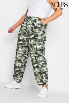 Yours Curve Green Limited Cargo Trousers (T51639) | SGD 58