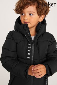 معطف مبطن بنسيج طولي لون أسود من Baker By Ted Baker (T51654) | 41 ر.ع - 44 ر.ع