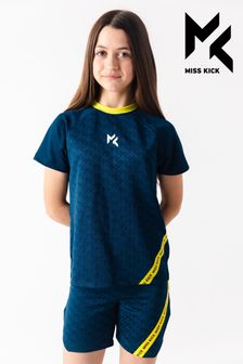 Miss Kick Girls Teal Blue Standard Training Top