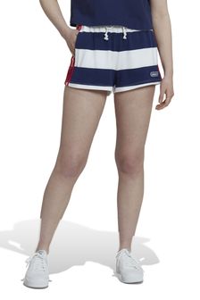 adidas Originals Blue Mid Waist Striped Shorts (T51676) | 58 €