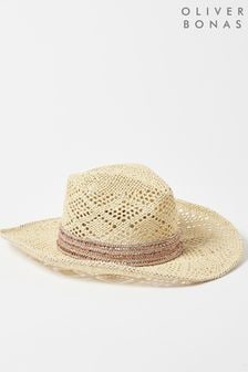 Oliver Bonas Natural Cowboy Metallic Natural Straw Hat (T51826) | €17.50