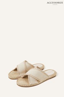 Accessorize Natural Crossover Strap Espadrille Sandals (T51847) | €17.50