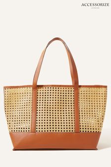 Accessorize Natural Large Rattan Shoulder Bag (T51879) | €31