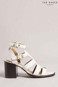 Ted Baker Cream Tabaria Strappy Block Heeled Leather Sandals (T51905) | 168 €