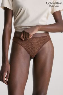 Calvin Klein Natural Sheer Marquisette Lace Thong (T52491) | €10.50