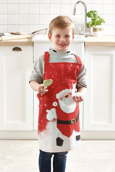 Red Santa & Friends Childrens Christmas Apron (T52530) | €13