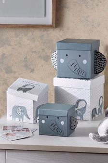 Set of 4 Grey Grey Elephant Stacking Gift Boxes (T52542) | 13 €