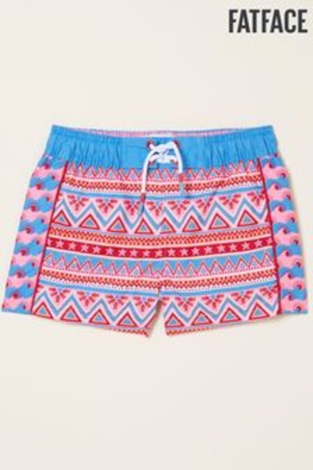 FatFace Pink Aztec Swim Shorts (T52602) | AED82