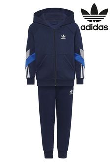 adidas Originals Blue Full-Zip Hoodie Set (T52627) | TRY 713